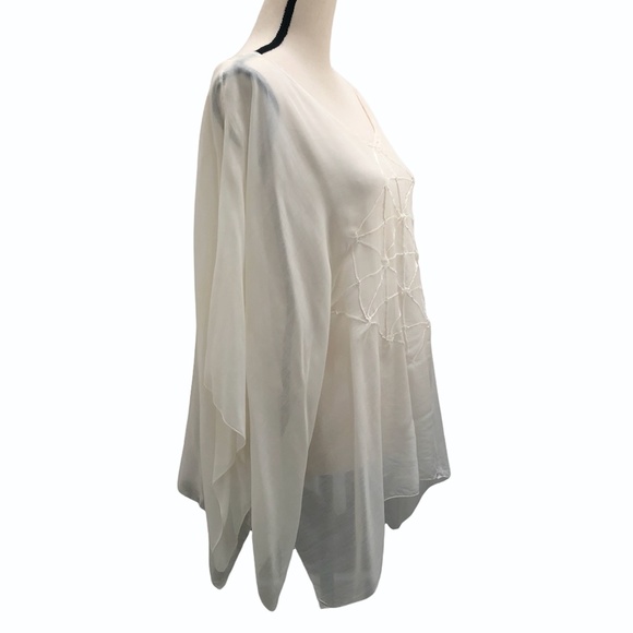 MAXSTUDIO CREAM LOOSE FIT SQUARE TOP GEOMETRIC DESIGN - Picture 2 of 16